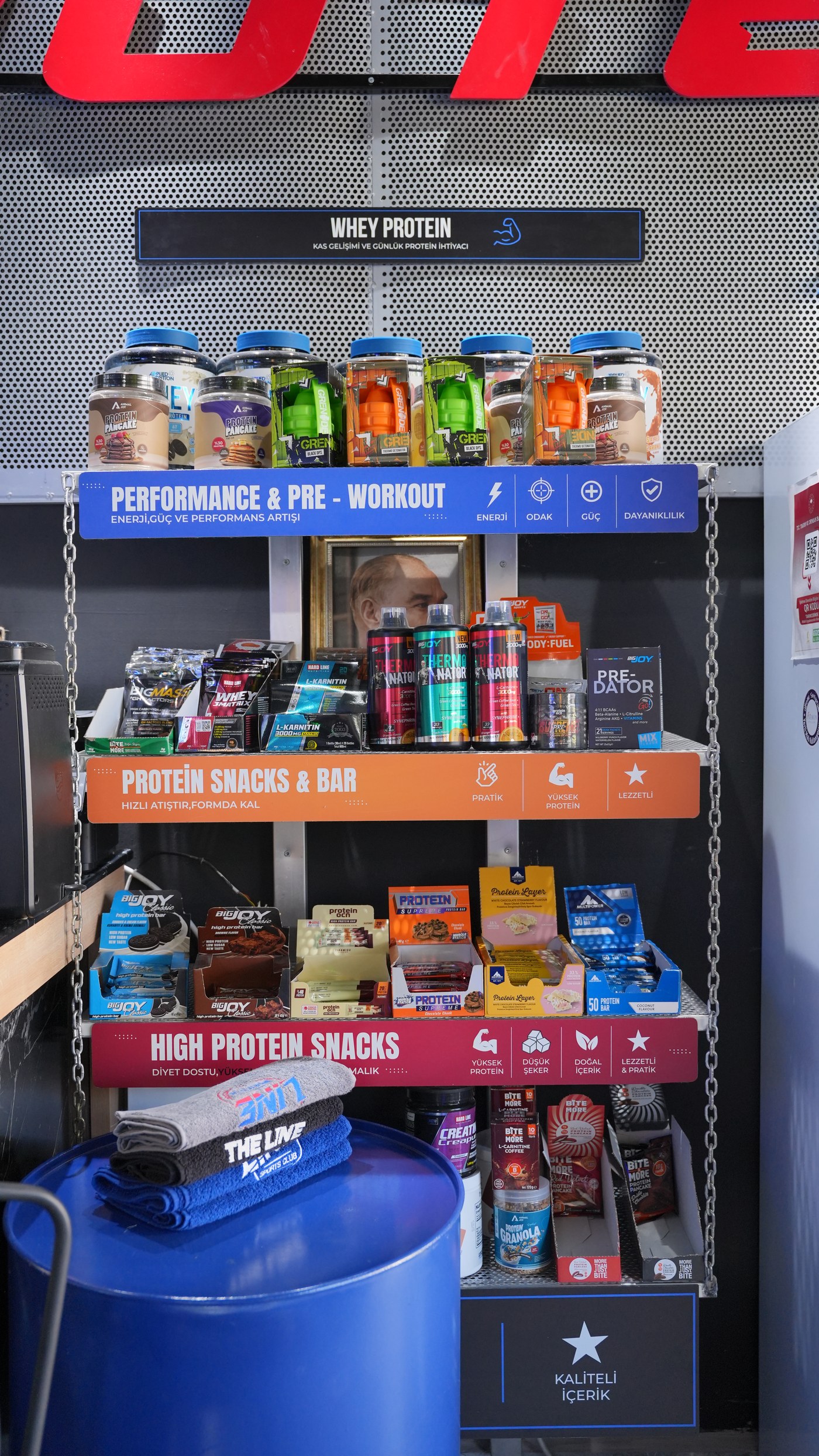 Dedebaşı spor salonu protein bar